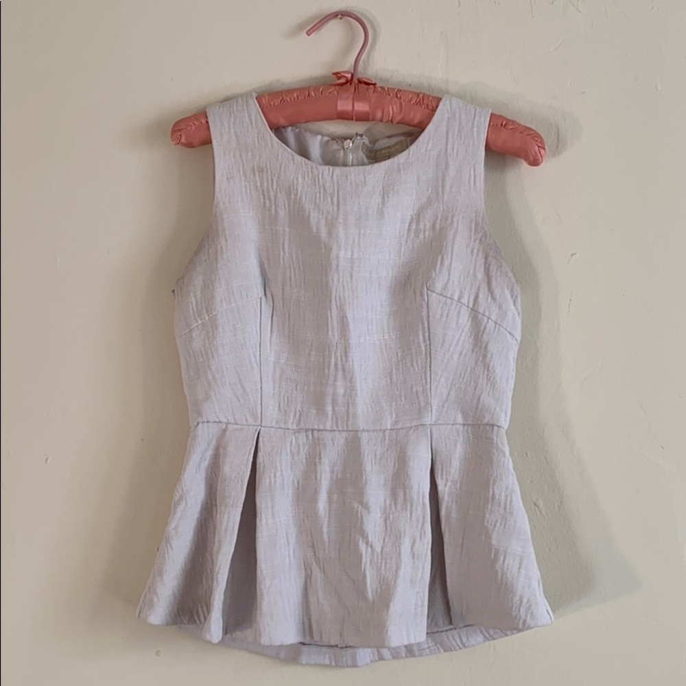 Off-white Peplum Sleeveless Top by Banana Republic